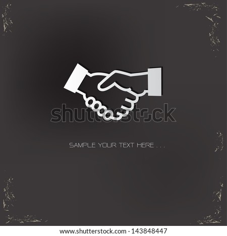 Shaking hands symbol,vector