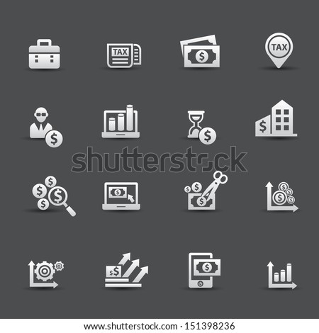 Tax and finance icons ,vector