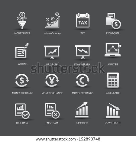 Finance analysis icons,Colorful version,vector