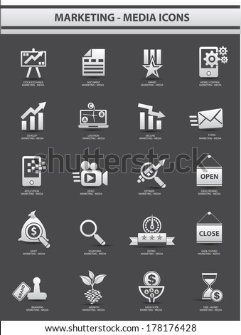 Marketing,Advertise icons,vector