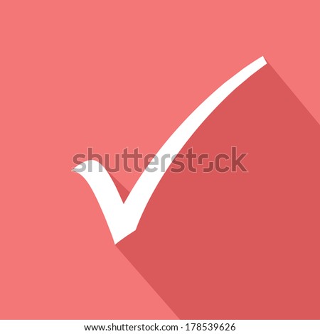 Check mark symbol,Pink version,vector