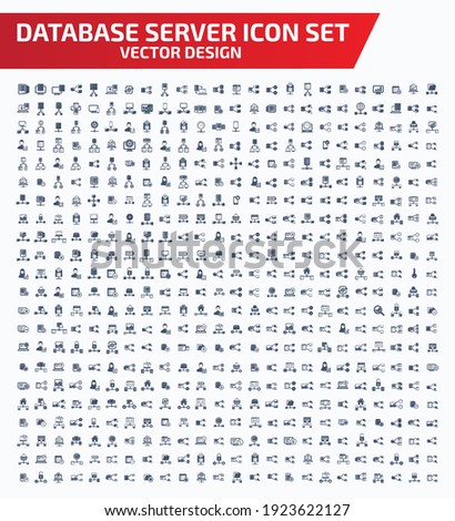 Database and internet vector icon set