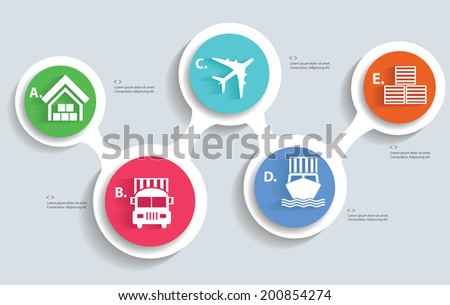 Logistic and transport info graphics design,vector