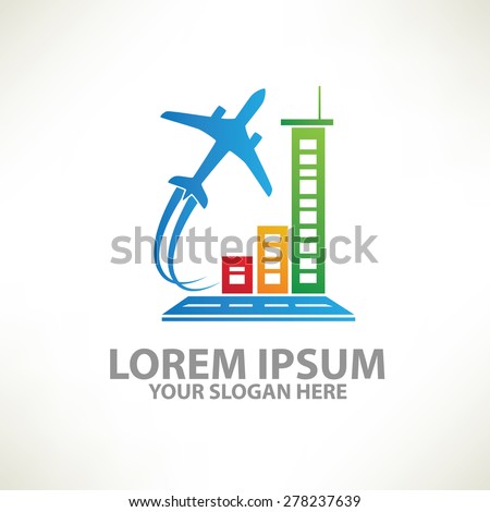 Airport design,logo template,colour concept design,clean vector