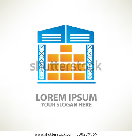 Warehouse design,logo template,clean vector