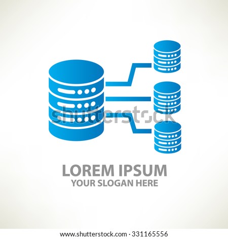 Database,network design,logo template,clean vector