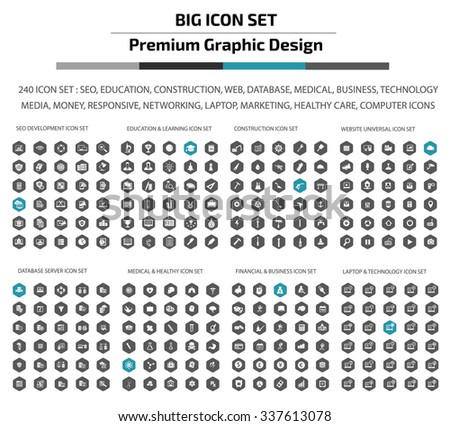 Big icon set,Business, Seo Management,Education, Construction, Website, Database, Healthy care icons design,clean vector
