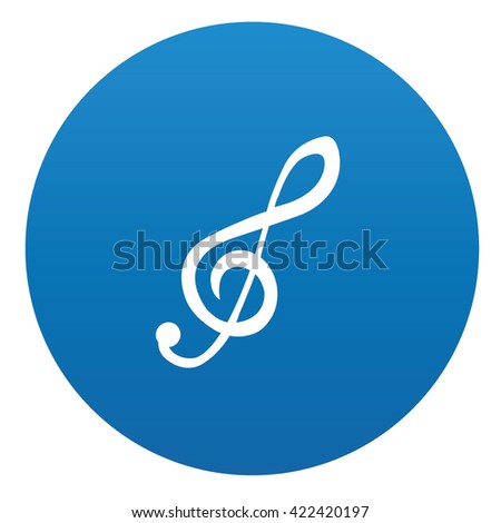 Song icon design on blue background,vector