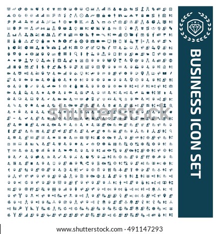 Business icon set,clean vector