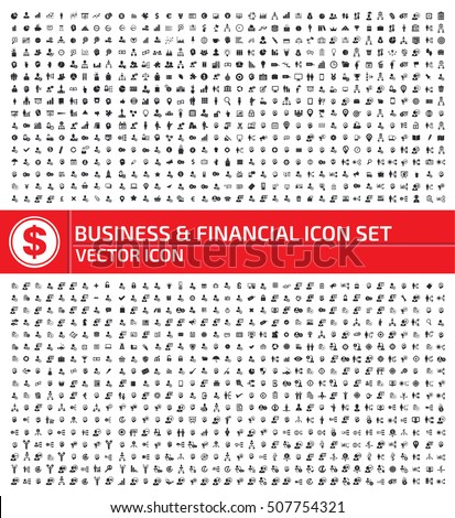 Business and finance icon set,clean vector