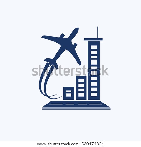 Airport icon design, clean vector