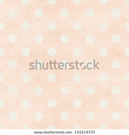 Seamless polka dots patten on paper texture. Basic shapes backgrounds collection
