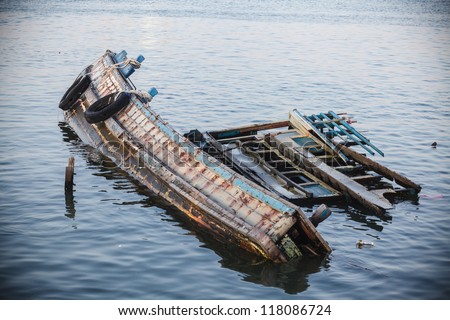 Fishing boat sinking