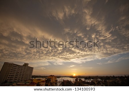 Dramatic skies at sunset - Hollywood, FL