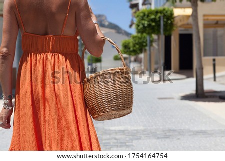 Similar – Image, Stock Photo woman walking arround the street in Bilbao city, Spain