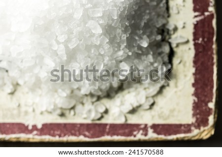 Sea salt crystals large food closeup