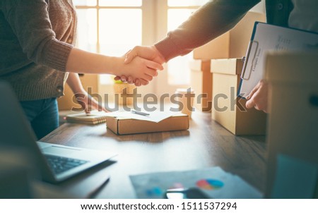 Similar – Image, Stock Photo partnerlook Logistics