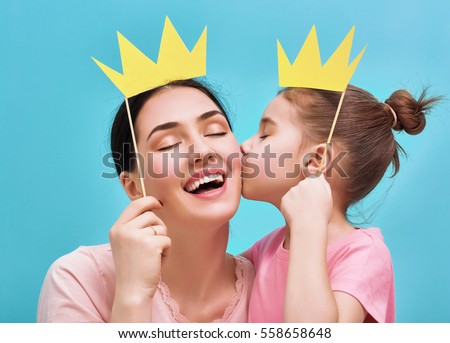 Similar – Image, Stock Photo Mother and daughter playing in the woods