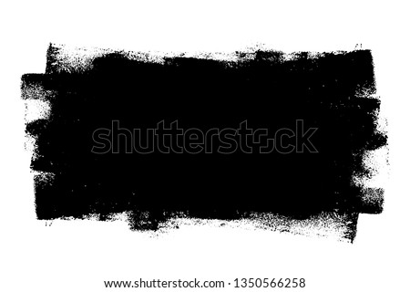 Paint roller distress overlay texture. Dirty isolated basis. Artistic messy banner background. Grunge design element. EPS10 vector.