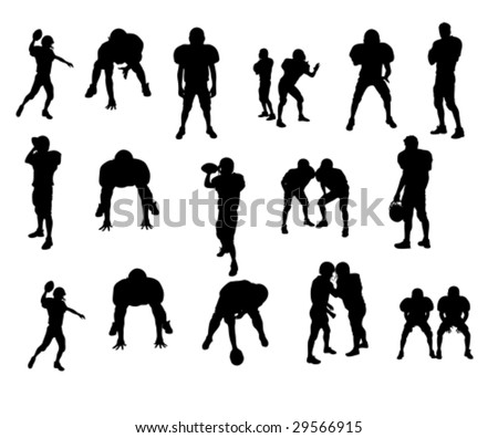 american football vector silhouettes