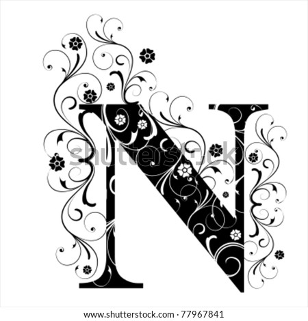 Letter Capital N Stock Vector Illustration 77967841 : Shutterstock