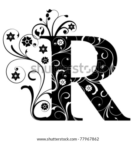 Letter Capital R Stock Vector Illustration 77967862 : Shutterstock