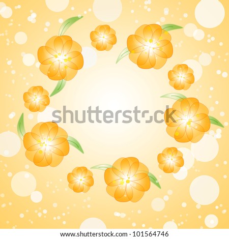 Orange Flower abstract background