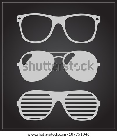 set of sunglasses. vector illustration background 