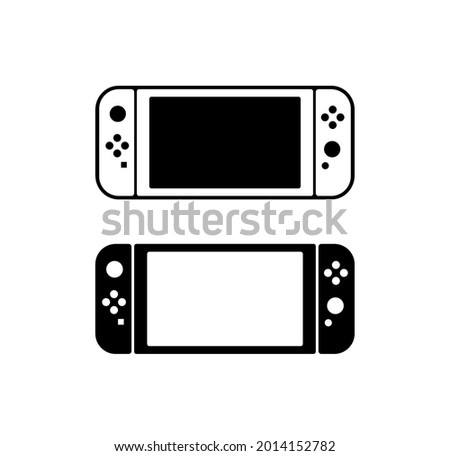 Game controller design template icon. Nintendo Switch. Gamepad