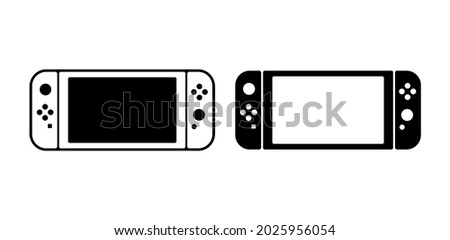 Game controller design template icon. Nintendo Switch. Gamepad