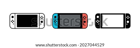 Game controller design template icon. Nintendo Switch. Gamepad
