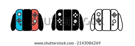 Game controller design template icon. Gamepad. Nintendo Switch. 