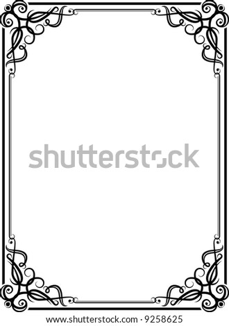 Classical Vector Frame - 9258625 : Shutterstock