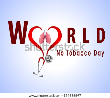 no tobacco day with stethoscope - vector eps10