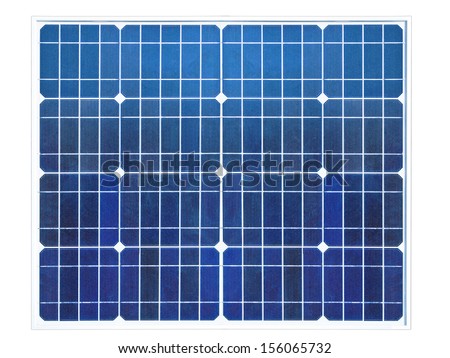 solar cells isolated on white