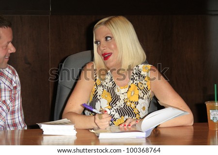 LOS ANGELES - APRIL 17:  Tori Spelling at a signing for her book \'celebraTORI\' at Barnes & Noble at The Grove on April 17, 2012 in Los Angeles, California