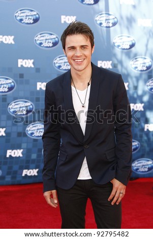 LOS ANGELES - MAY 25: Kris Allen at the American Idol Finale at the Nokia Theater in Los Angeles, California on May 25, 2011.