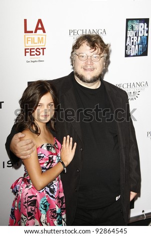 LOS ANGELES, CA - JUN 26: Guillermo Del Toro, Bailee Madison at the premiere of \'Don\'t Be Afraid Of The Dark\' held at the Regal Cinemas L.A. Live in Los Angeles, California on June 26, 2011.