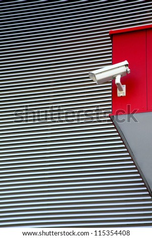 Security camera on the building.