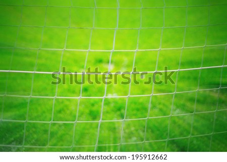Abstract soccer goal net pattern background. Zoom photo effect used.