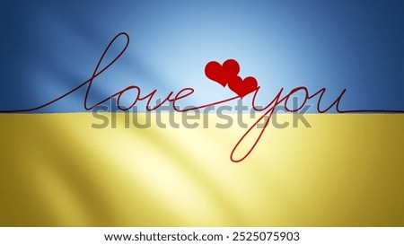 Similar – Image, Stock Photo Love and peace, traffic light with red heart and yellow peace sign. Love and peace