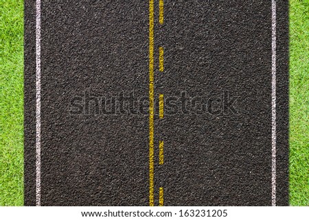 Asphalt road texture,yellow and white  line on road