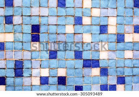 Blue Mosaic Tiles Zexture Background