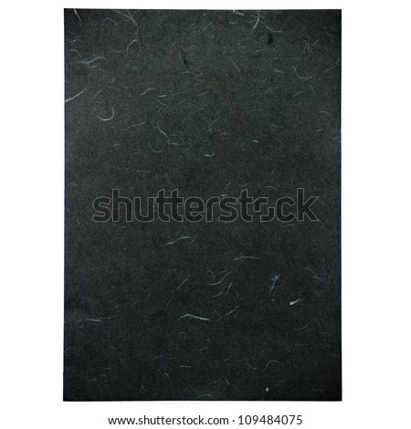 Black rice paper texture on white background.