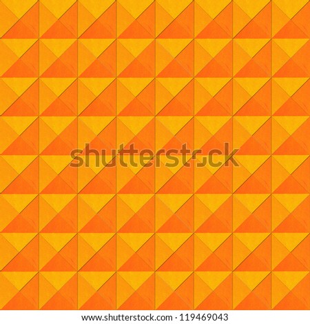 Rice paper cut orange prismatic ornament on white background