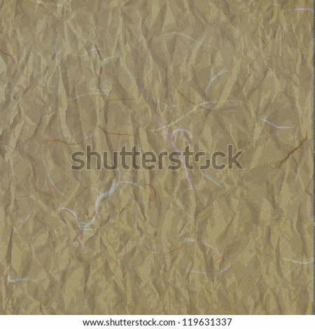 old light brown crumpled rice paper texture background