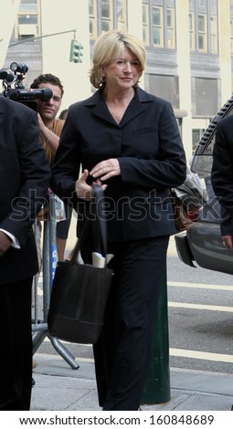 Martha Stewart arrives at Federal Court in Manhattan for sentencing July 16, 2004 in New York City