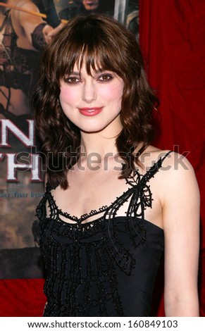 Actress Keira Knightley arrives at the world premiere of KING ARTHUR at the Ziegfeld Theater June 28th, 2004 in New York City