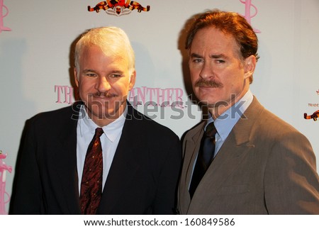 Actor Steve Martin and actor Kevin Kline attend THE PINK PANTHER start of production press conference at the Waldorf Astoria Hotel May 7, 2004 in New York City