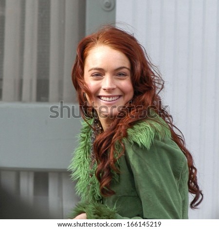 Lindsay Lohan on location for JUST MY LUCK film shoot, downtown Manhattan, New York, NY, Tuesday, March 29, 2005